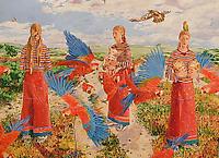De tre kvinnorna
2001
oil on canvas
208 x 292  cm