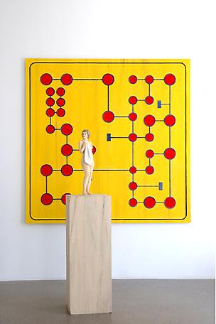 Kvinna och relief (Gult spel)
2007
wawa wood
172 cm / 200 x 200 cm