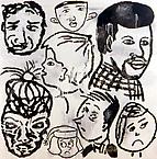 Crowd Painting #3 
1996 
acrylic & fabric collage on canvas 
203 x 203 cm