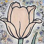 Tulip 
2007 
gesso, flashe & paper collageon paper 
101.5 x 101.5 cm