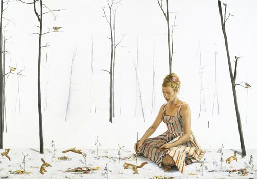 Skog, teckna, tecknad skog
2008
oil on canvas
210 x 300 cm