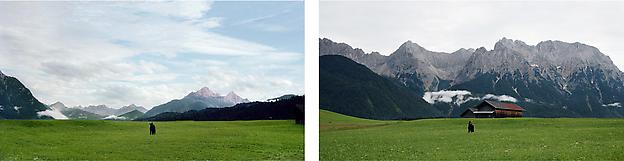 Exposure #92: Mittenwald, Buckelwiesenweg, 07.08.11, 7:28 p.m.
2011
Ultrachrome ink on cotton paper
2 parts, 58 x 112 cm each
ed. 1/5