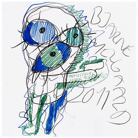 Bjarne Melgaard
Untitled
2011
pen and colour pen on paper
41 x 41 cm