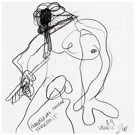 Bjarne Melgaard
Untitled
2011
pen on paper
41 x 41 cm