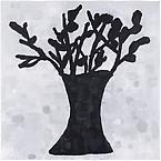 Black Flowers
2008
acrylic and fabric collage on canvas
203 x 203 cm