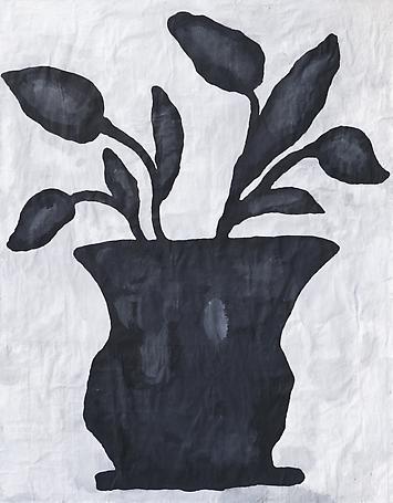 Black Flower Redux #8
2011
gesso, Flashe and paper collage on paper
148 x 118 cm