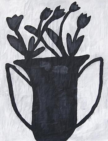 Black Flower Redux #4
2011
Gesso, Flashe and paper collage on paper
183 x 122 cm