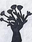 Black Flower Redux #7
2011
Gesso, Flashe and paper collage on paper 
148 x 118 cm