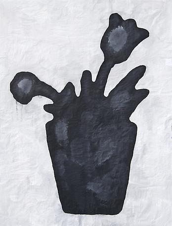 Black Flower Redux #3
2011
Gesso, Flashe and paper collage on paper 
148 x 118 cm