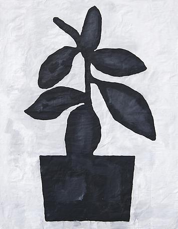 Black Flower Redux #10
2011
Gesso, Flashe and paper collage on paper 
148 x 118 cm