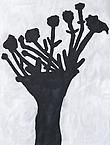 Black Flower Redux #5
2011
Gesso, Flashe and paper collage on paper 
148 x 118 cm
