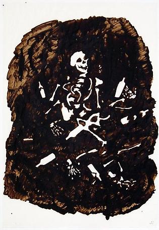 Anonymos Alcholist
2012
vax on paper
58 x 72 cm