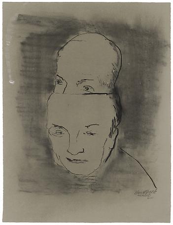 Hans Wigert
Ägghuvud
2001
charcoal on paper
81 x 67 cm