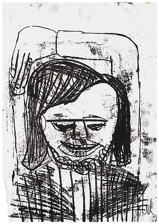 Jarl Ingvarsson
Untitled
1999
monotypie, black ink on paper
72 x 55 cm
