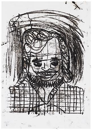 Jarl Ingvarsson
Untitled
1999
monotypie,black ink on paper
72 x 55 cm
