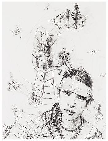 Linn Fernström
Cirkusen Ihop, 2012
charcoal and crayon on paper, 83 x 67 cm