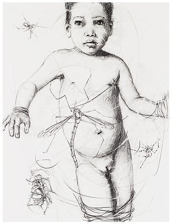 Linn Fernström
Barn i nät
2012
charcoal and crayon on paper
83 x 67 cm