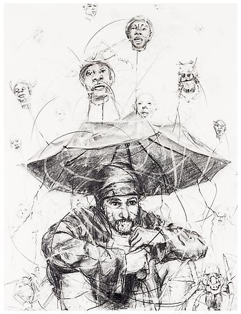 Linn Fernström
Under paraplyt
2012
charcoal and crayon on paper
83 x 67 cm