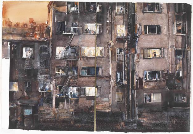 Fasad
2009
watercolor on paper
150 x 200 cm
