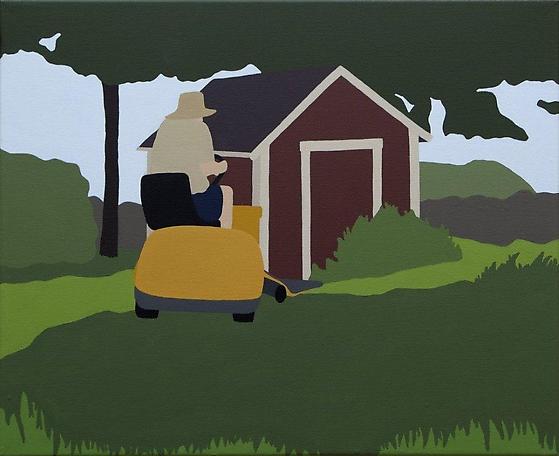 Lawnmoving 
2011
acrylic on canvas
50 x 61 cm
