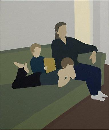 TV kväll 
2011
acrylic on canvas
46 x 38 cm