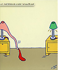 Rum med blödande snabel lampa (Room with Bleading Trunk Lamp) 
2008
oil on canvas
28 x 32 cm