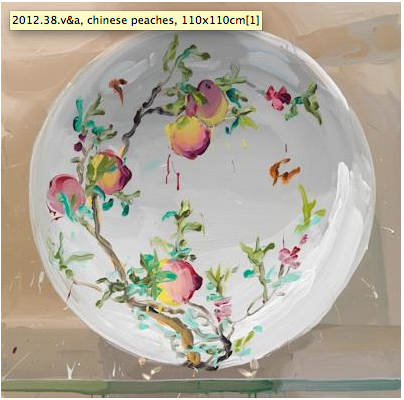 V&A, Chinese Peaches
2012
oil on canvas
110 x 110 cm