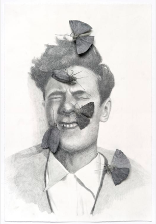 Wanna Bowles
Moths 
2013
mixed media on paper
45 x 34 x 7 cm