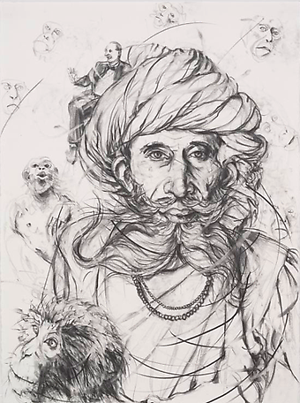 Iaktagande kostym-man
2012
graphite on paper
93 x 74 cm