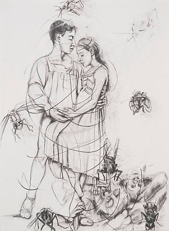 Meddrag i dans
2012
graphite on paper
93 x 74 cm