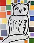Abstract Painting with Bird (Owl) #7
1992 
acrylic & fabric collage on canvas 
203 x 162.5 cm