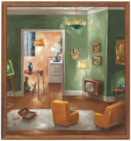 Tre minnen, en släkting
2015
oil on mdf
71 x 66 cm