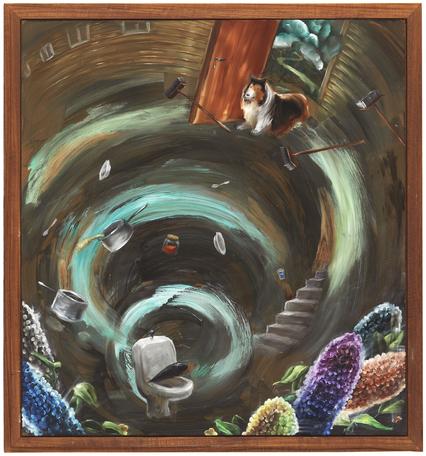 Tre minnen, en okänd
2015
oil on mdf
71 x 66 cm