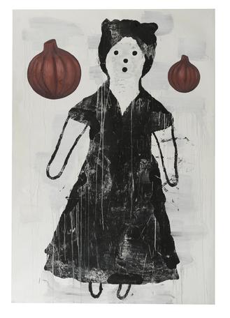 Fog of Diplomacy I
1990
acrylic and fabric collage on canvas
294 x 204 cm