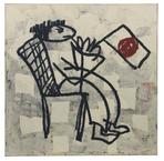 Die Fahne hoch
1984
acrylic and fabric collage on canvas
204 x 204 cm