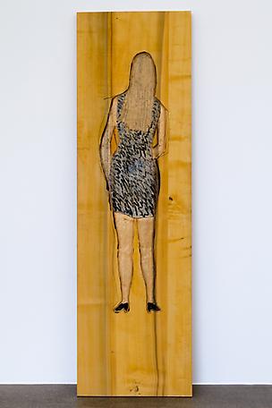 Relief (woman from behind)
2010
painted wawa wood
198 x 59 cm