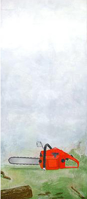 Motorsågen
2005
oil on panel
110 x 47 cm