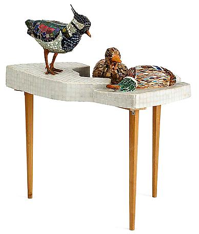 And tar is bad
1989 
mosaic and wood 
100 x 75 x 96 cm