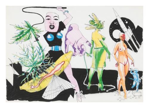 Untitled
1985
indian ink and tempera on kitchenpaper
29,5 x 41,5 cm